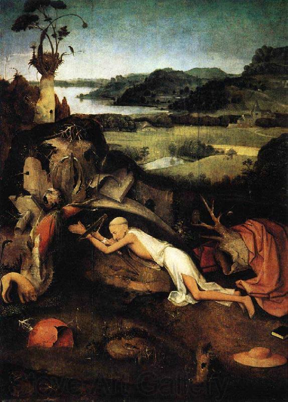 Hieronymus Bosch Jerome at Prayer Norge oil painting art